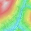 Mapa topográfico Pleßnitz, altitud, relieve