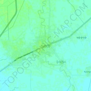 Mapa topográfico Hlegu, altitud, relieve