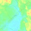 Mapa topográfico مزارع الكيسومة, altitud, relieve