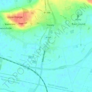 Mapa topográfico Graizelound, altitud, relieve
