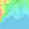 Mapa topográfico Eleusis, altitud, relieve