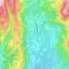Mapa topográfico Quinto, altitud, relieve