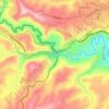 Mapa topográfico Frontera Puente de Rumichaca, altitud, relieve
