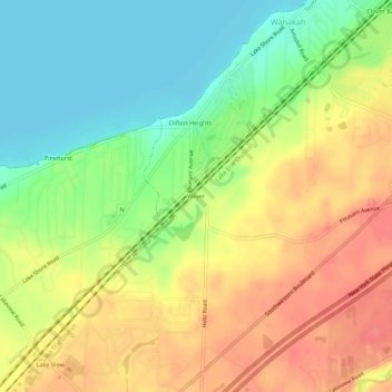 Mapa topográfico Weyer, altitud, relieve