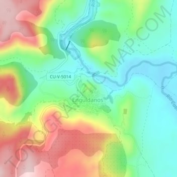 Mapa topográfico Castillo de Enguídanos, altitud, relieve