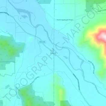Mapa topográfico Provolt, altitud, relieve