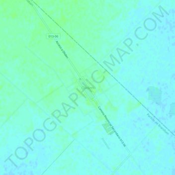 Mapa topográfico Oliden, altitud, relieve