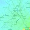 Mapa topográfico Kandangan, altitud, relieve