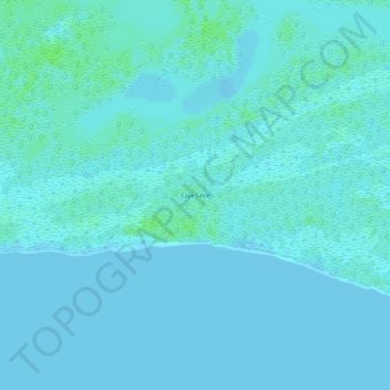 Mapa topográfico Cape Sable, altitud, relieve