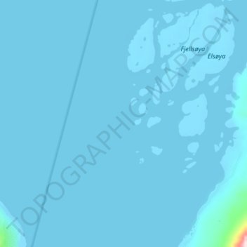 Mapa topográfico Per Olso-skjæret, altitud, relieve