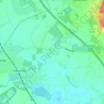 Mapa topográfico Ramsdorf, altitud, relieve