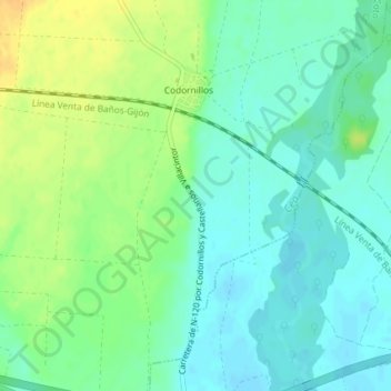 Mapa topográfico Valorio, altitud, relieve