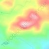 Mapa topográfico Blue Ridge Mountain, altitud, relieve