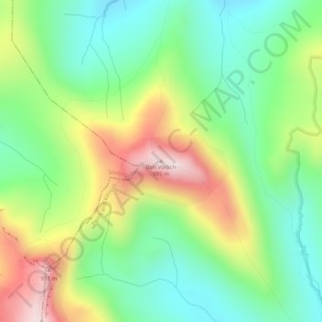 Mapa topográfico Ben Vorlich, altitud, relieve