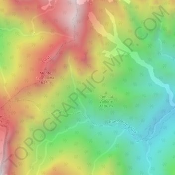 Mapa topográfico Vallons, altitud, relieve