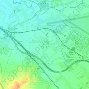 Mapa topográfico Tzafria, altitud, relieve
