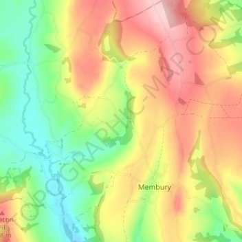 Mapa topográfico Furley, altitud, relieve
