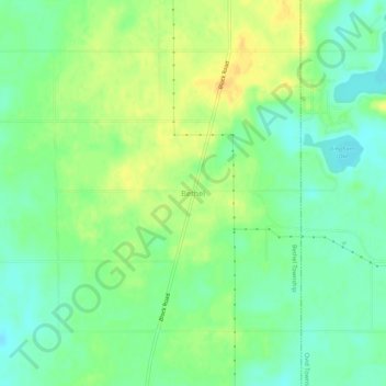 Mapa topográfico Bethel, altitud, relieve