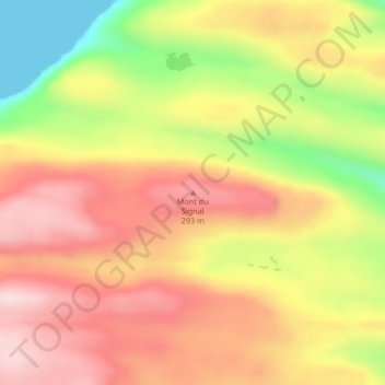 Mapa topográfico Mont du Signal, altitud, relieve