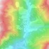 Mapa topográfico Les Rousses, altitud, relieve