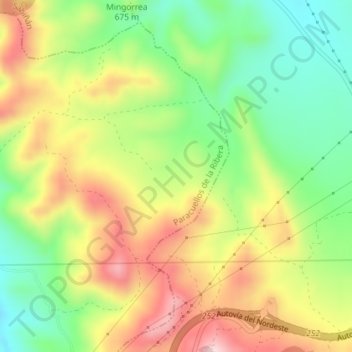 Mapa topográfico La Gasca, altitud, relieve