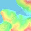 Mapa topográfico Milovaig, altitud, relieve