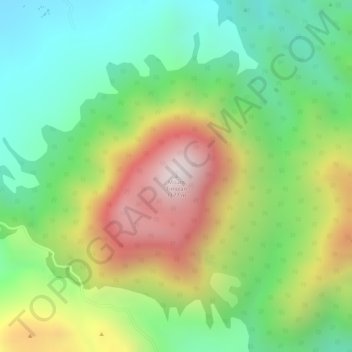 Mapa topográfico Mount Timolan, altitud, relieve