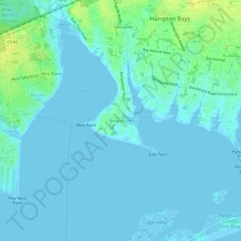 Mapa topográfico Rampasture, altitud, relieve