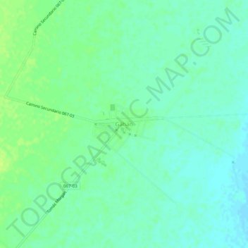 Mapa topográfico Gahan, altitud, relieve