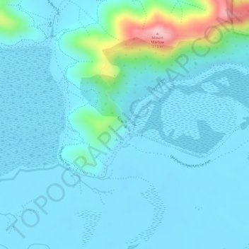 Mapa topográfico Bald Rock, altitud, relieve
