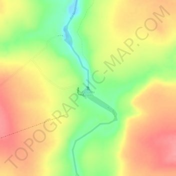 Mapa topográfico Cachoeira da Velha, altitud, relieve