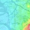 Mapa topográfico Glastonbury Center, altitud, relieve
