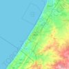 Mapa topográfico Ashkelon, altitud, relieve