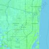 Mapa topográfico Pembroke Pines, altitud, relieve