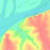 Mapa topográfico Puerto Curtiembre, altitud, relieve