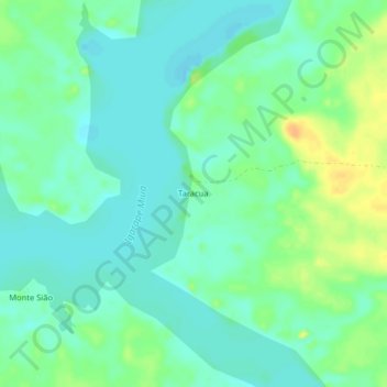 Mapa topográfico Taracua, altitud, relieve