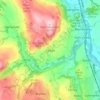 Mapa topográfico Cymau, altitud, relieve