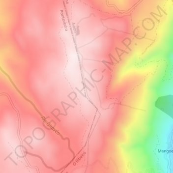 Mapa topográfico Suido, altitud, relieve