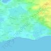 Mapa topográfico Menez Ar Vouc'h, altitud, relieve