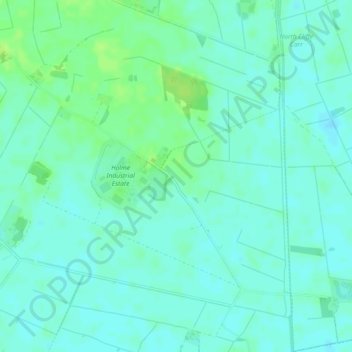 Mapa topográfico Tollingham, altitud, relieve