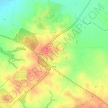 Mapa topográfico Saad, altitud, relieve