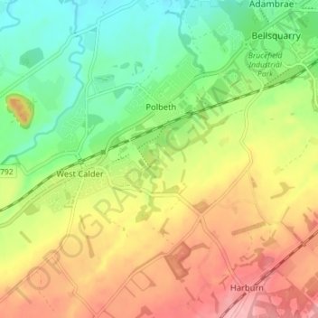 Mapa topográfico Hermand, altitud, relieve