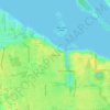Mapa topográfico Newcastle, altitud, relieve