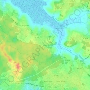 Mapa topográfico Lafond, altitud, relieve