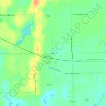Mapa topográfico Alto, altitud, relieve
