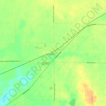 Mapa topográfico Holton, altitud, relieve