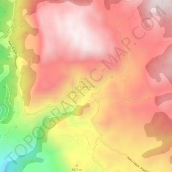 Mapa topográfico Stemnitsa, altitud, relieve
