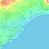 Mapa topográfico Leven, altitud, relieve