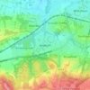 Mapa topográfico Bewbush, altitud, relieve
