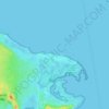 Mapa topográfico Punta Arena, altitud, relieve
